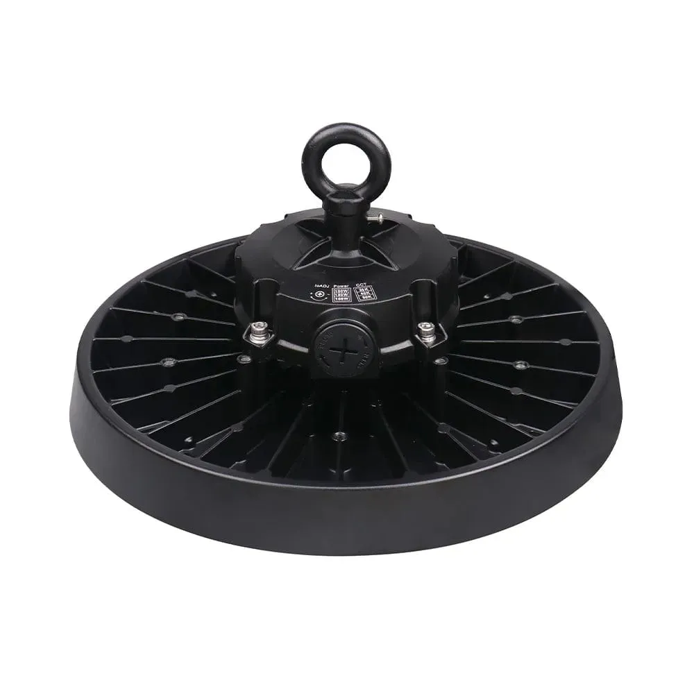 150W/120W/100W UFO High Bay Light Fixture with O-Ring - 3CCT - UL/DLC Qualified