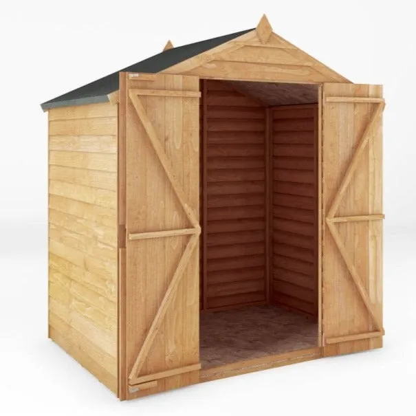 4 x 6 Overlap Apex - Double Door - Windowless Shed