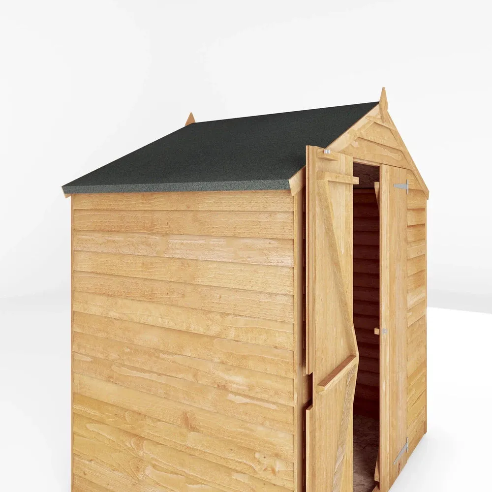 4 x 6 Overlap Apex - Double Door - Windowless Shed