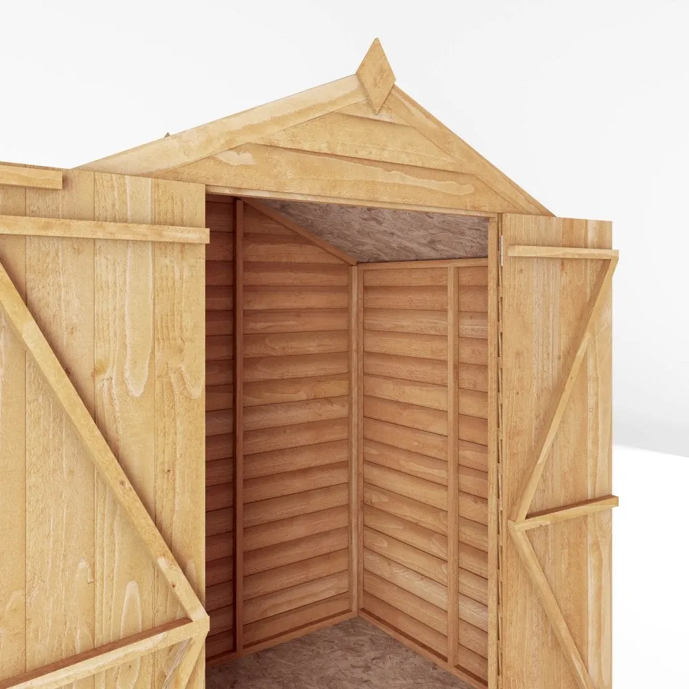 4 x 6 Overlap Apex - Double Door - Windowless Shed