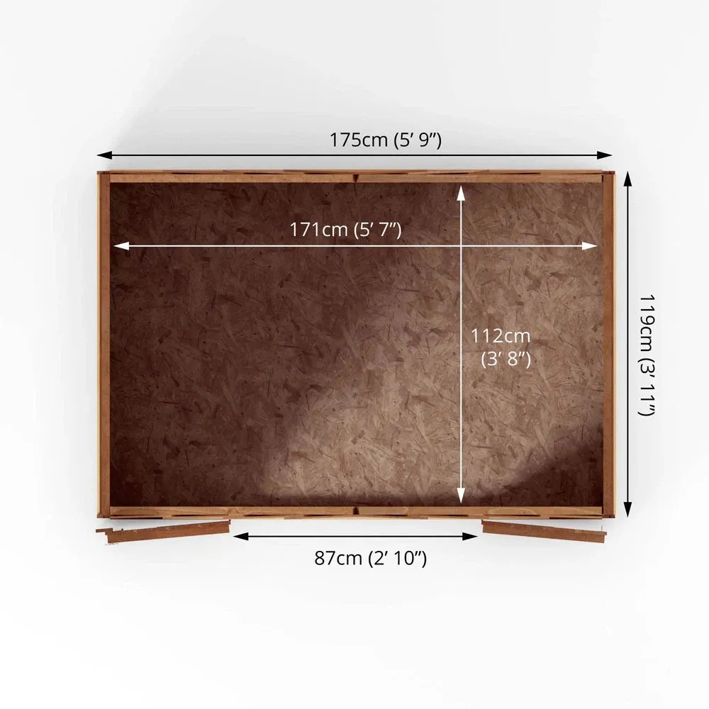 4 x 6 Overlap Apex - Double Door - Windowless Shed