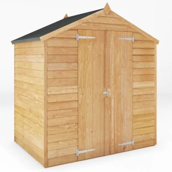 4 x 6 Overlap Apex - Double Door - Windowless Shed