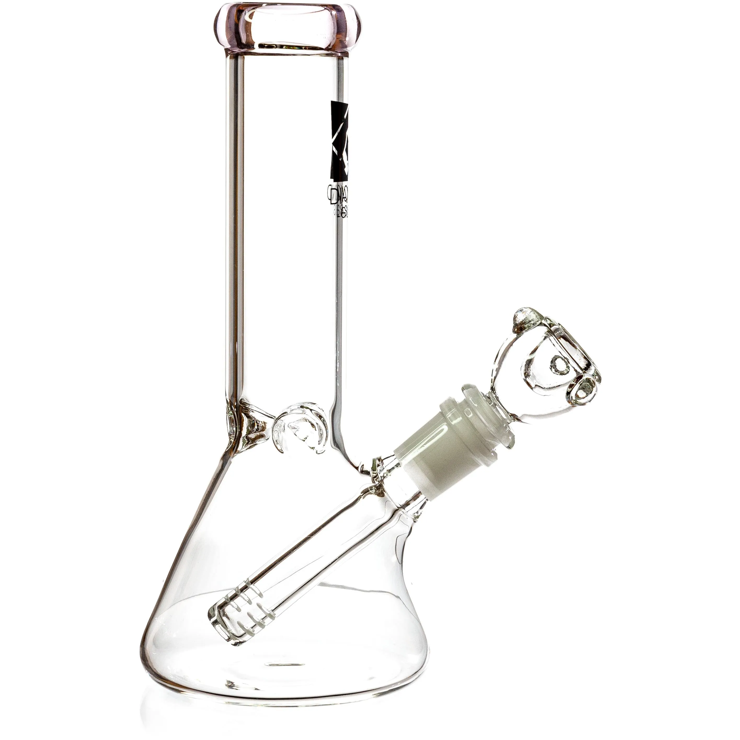 8 Mini Beaker Bong w/ Ice Pinch, by Diamond Glass