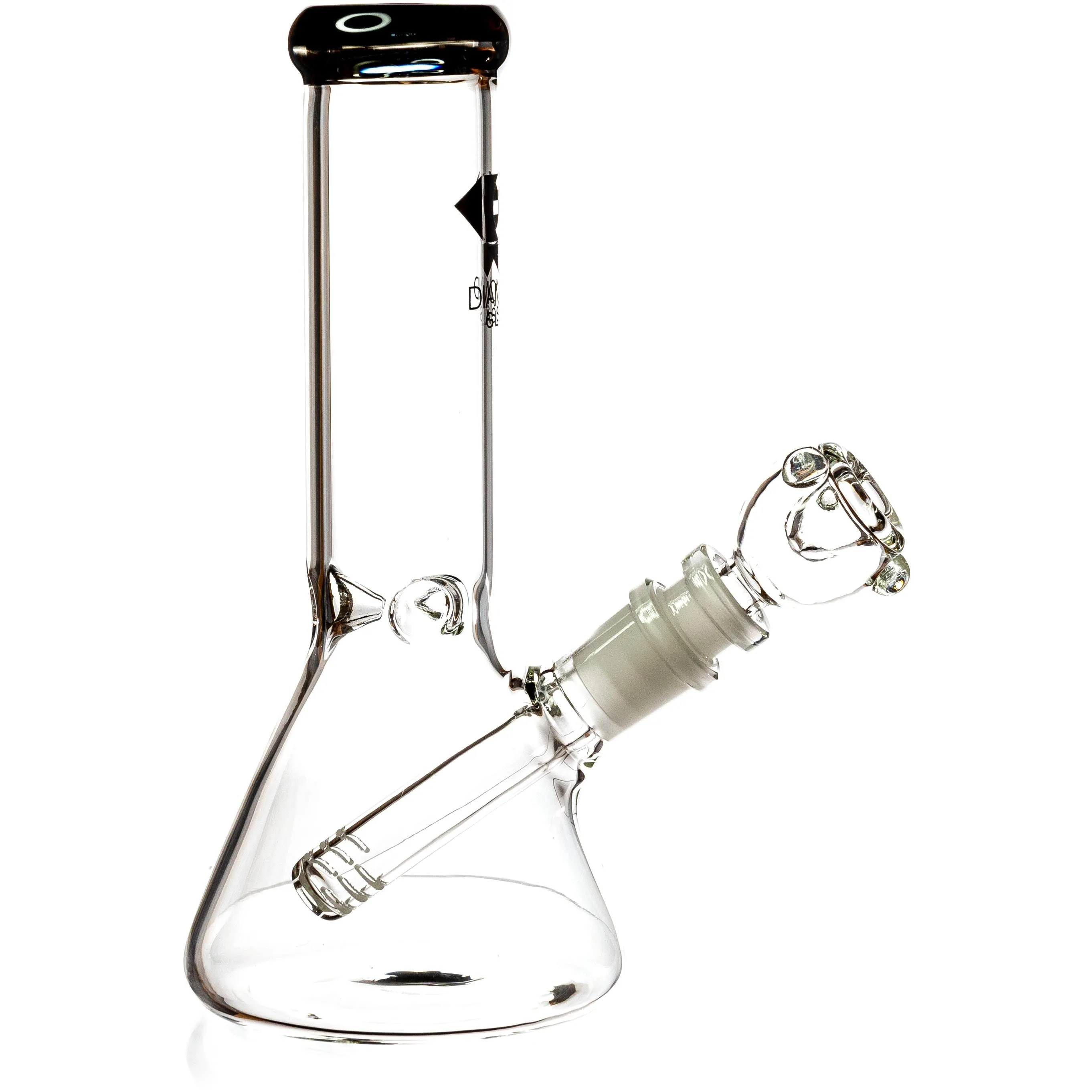 8 Mini Beaker Bong w/ Ice Pinch, by Diamond Glass