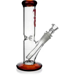 8 Straight Tube Bong w/ Ice Pinch, by Biohazard