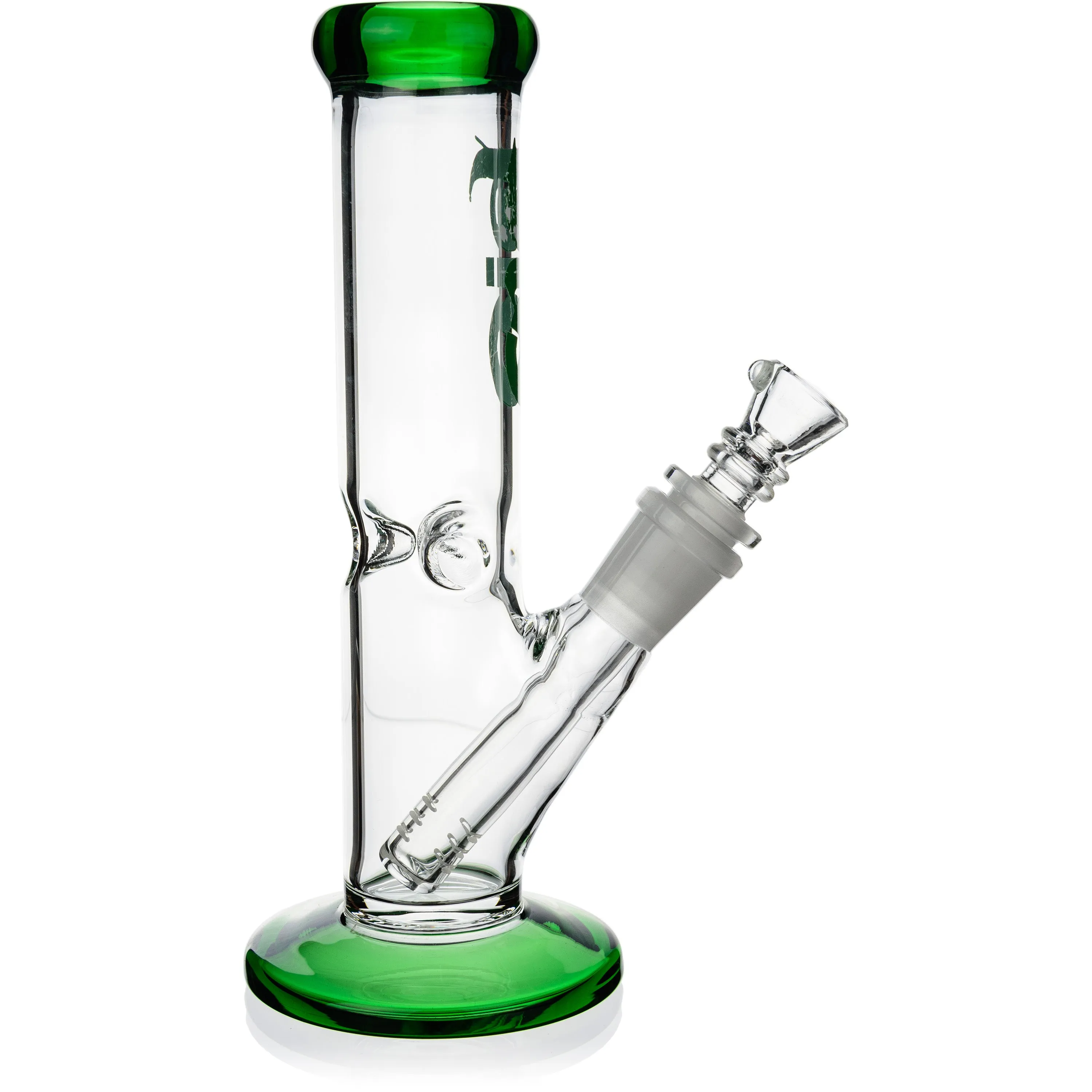 8 Straight Tube Bong w/ Ice Pinch, by Biohazard