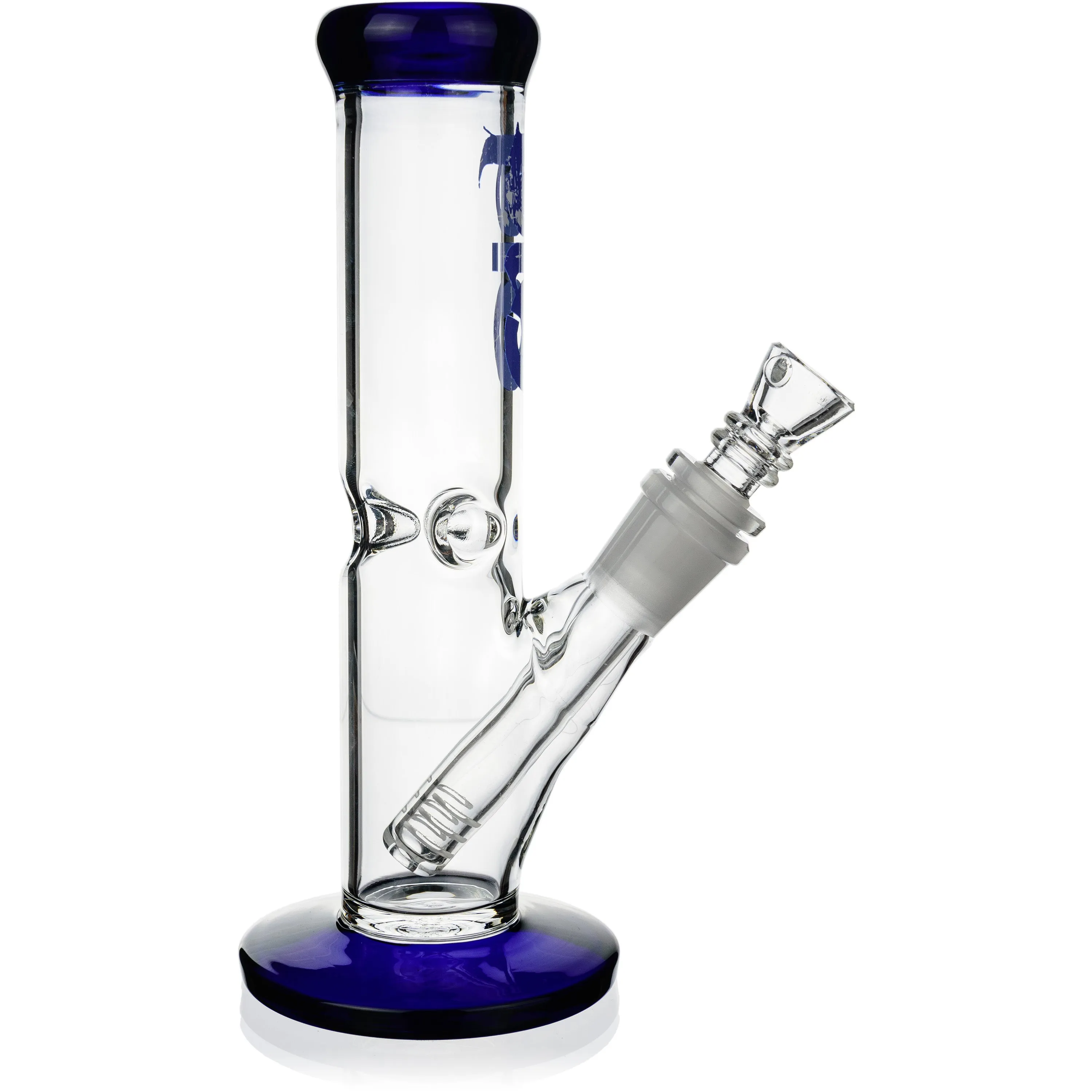 8 Straight Tube Bong w/ Ice Pinch, by Biohazard