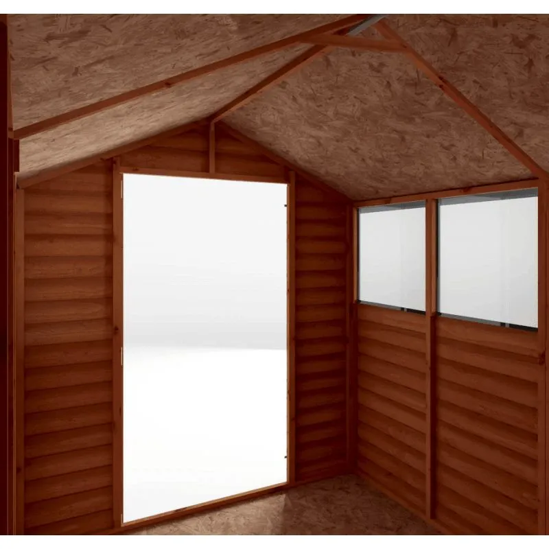 8 x 6 Overlap Apex - Single Door Shed