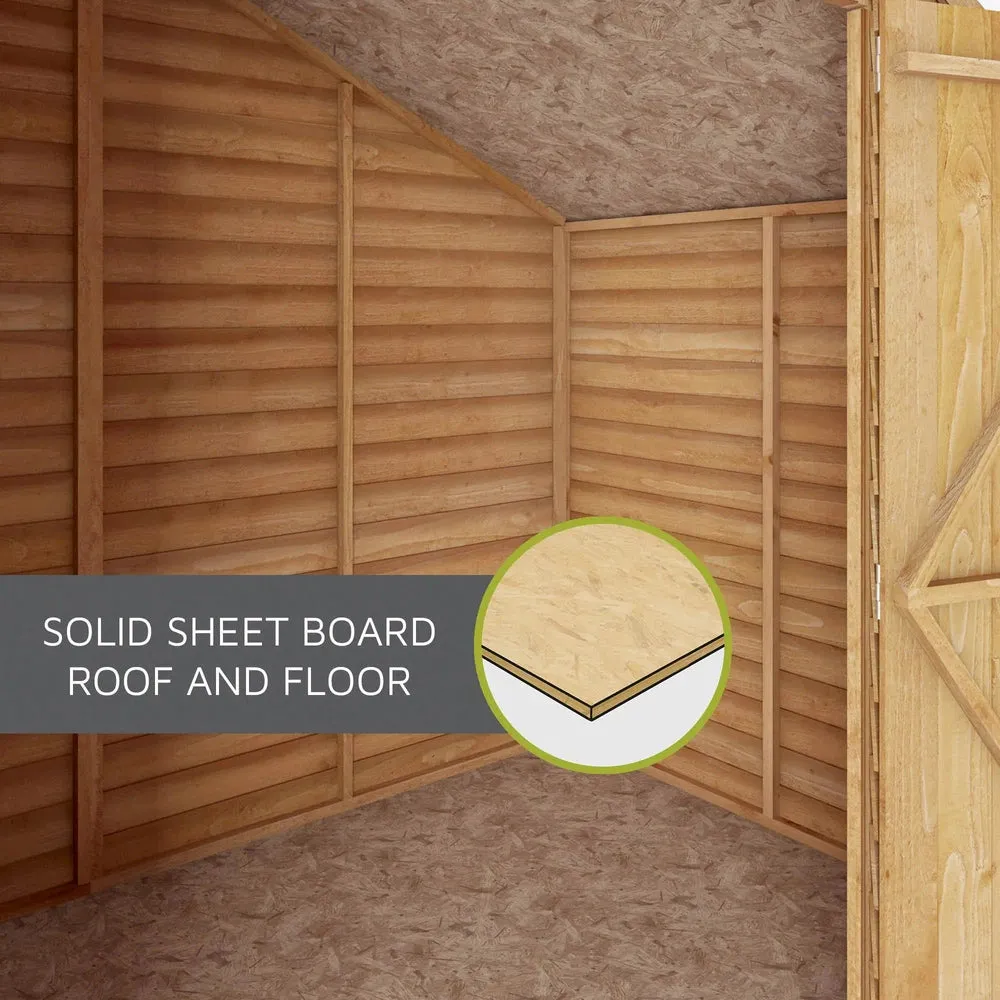 8 x 6 Overlap Apex - Single Door Shed