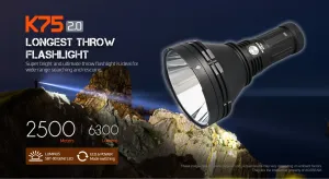 Acebeam K75 2.0 Longest Throw Flashlight (2500m)