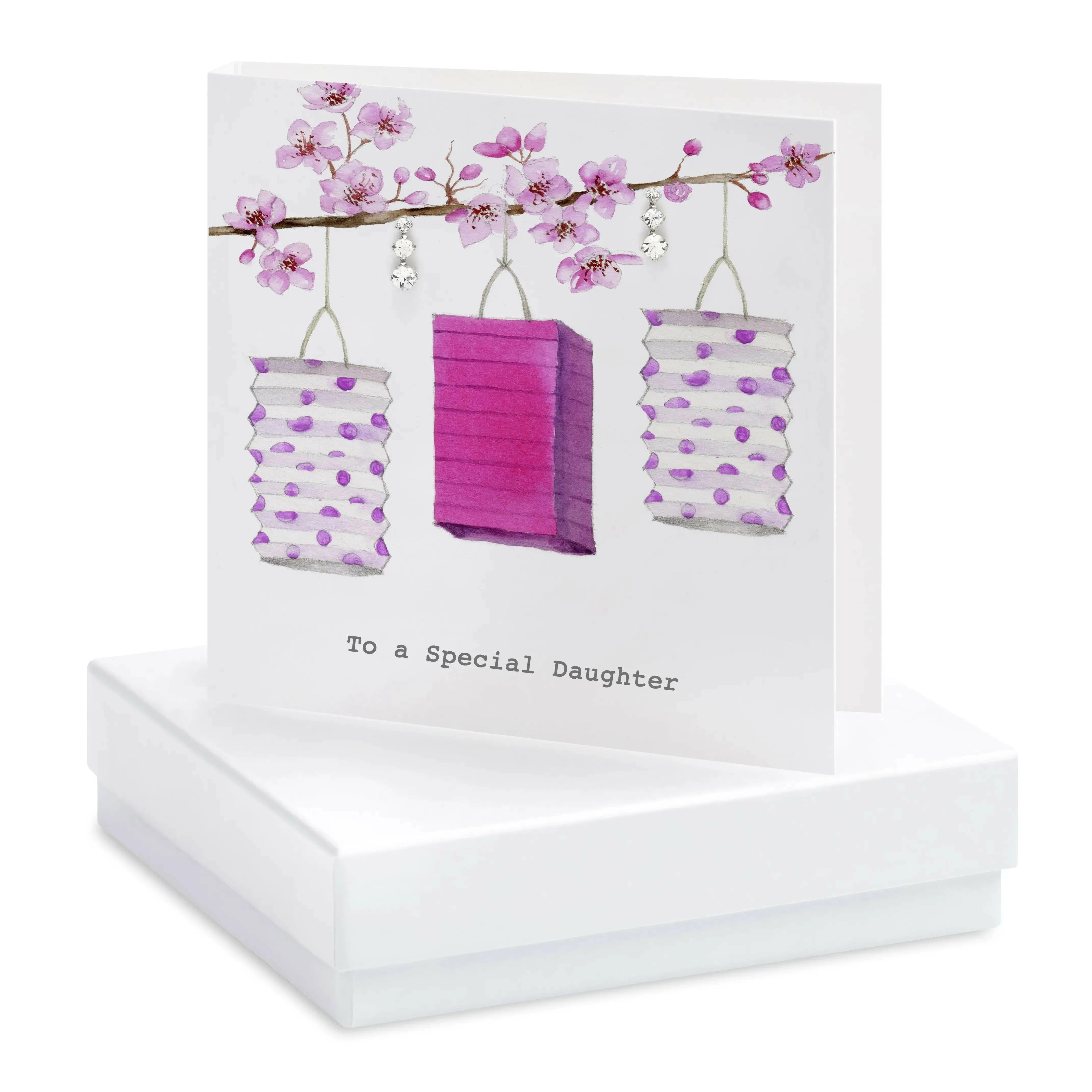 Boxed Earring Card Lanterns special Daughter