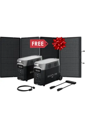 EcoFlow Delta Pro EV Solar Charging Kit with Free 400 Watt Solar Panel