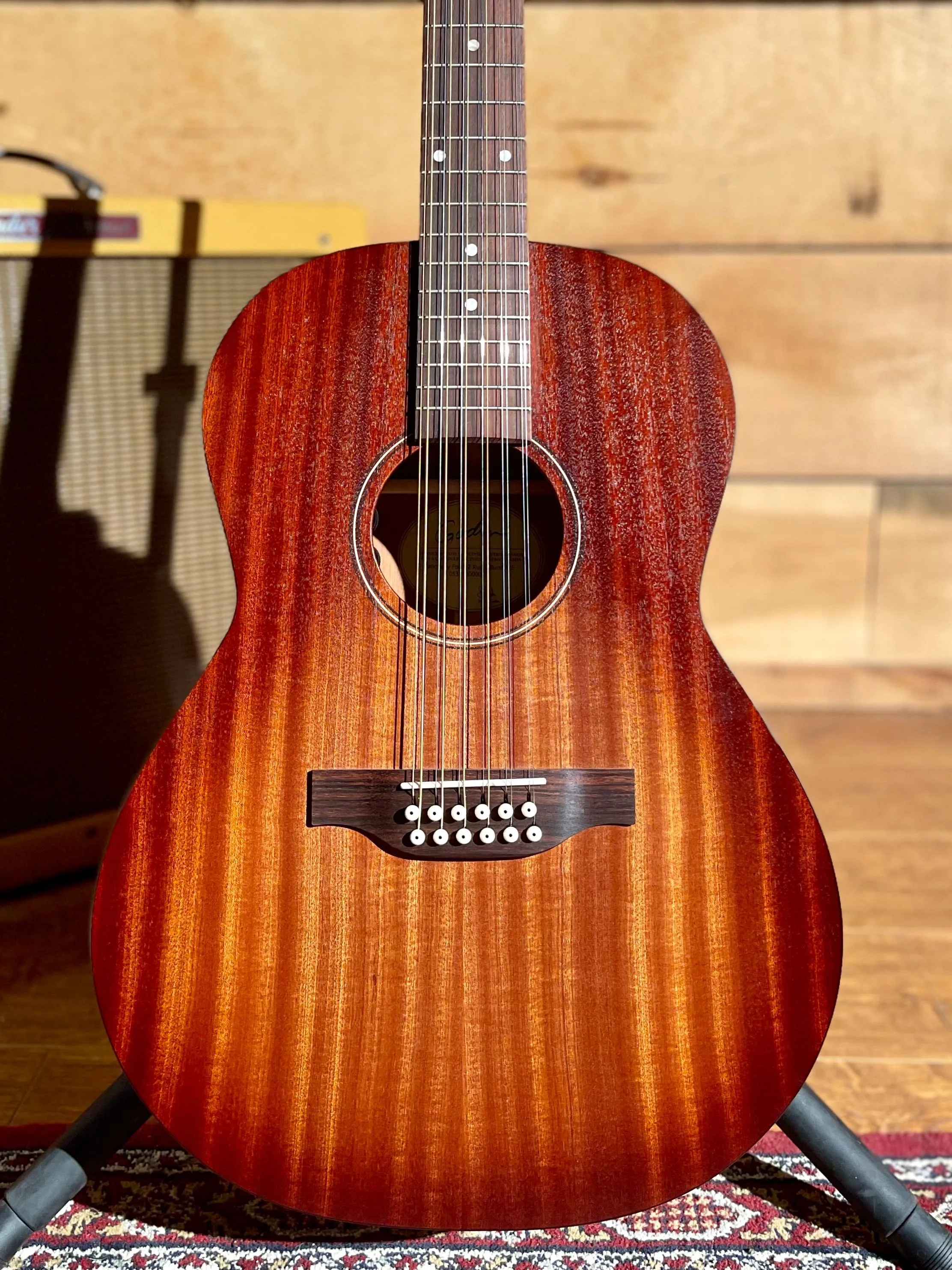 Godin Mahogany Folk 12, Rustic Burst, A/E