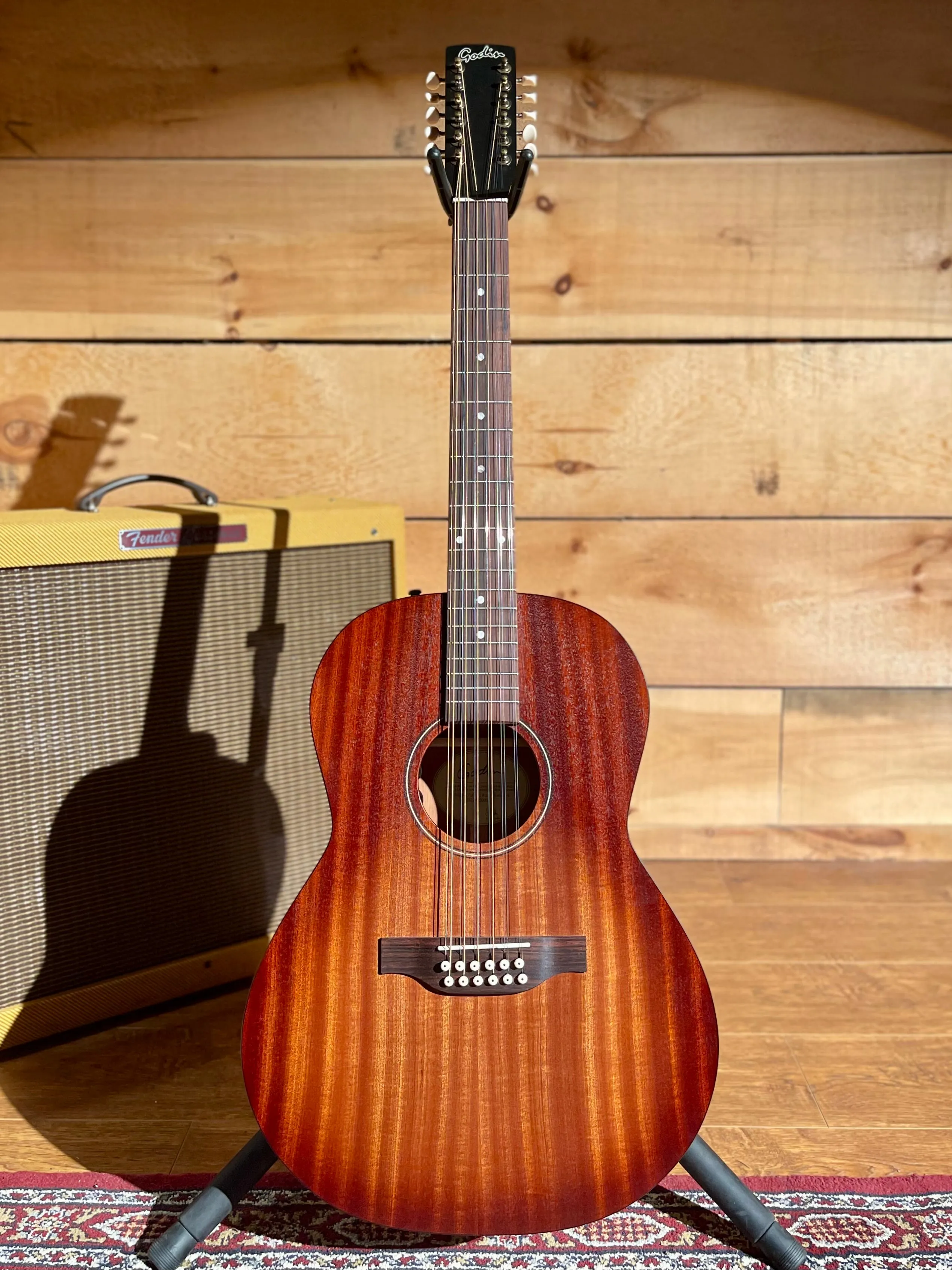 Godin Mahogany Folk 12, Rustic Burst, A/E