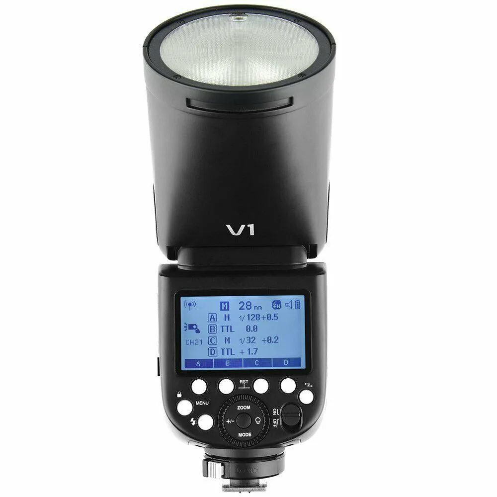 Godox V1-C Round Head Li-ion E-TTL HSS Master Speedlight Flash for Canon (NO BATTERY, NO CHARGER - DEMO STOCK)