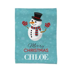 Happy Snowman Blanket - Medium