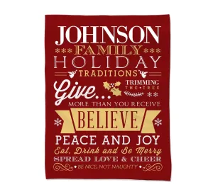 Holiday Rules Blanket - Medium