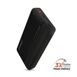 Hypercel 20,000mAh | Fast Charge Power Bank with 20W USB-C PD 15458 Black