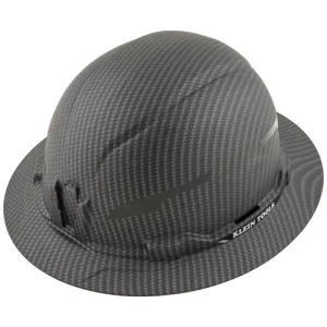 Klein 60345 Hard Hat, Premium KARBN Pattern, Non-Vented Full Brim, Class E