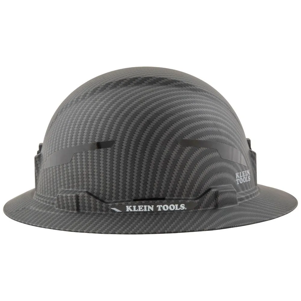 Klein 60345 Hard Hat, Premium KARBN Pattern, Non-Vented Full Brim, Class E