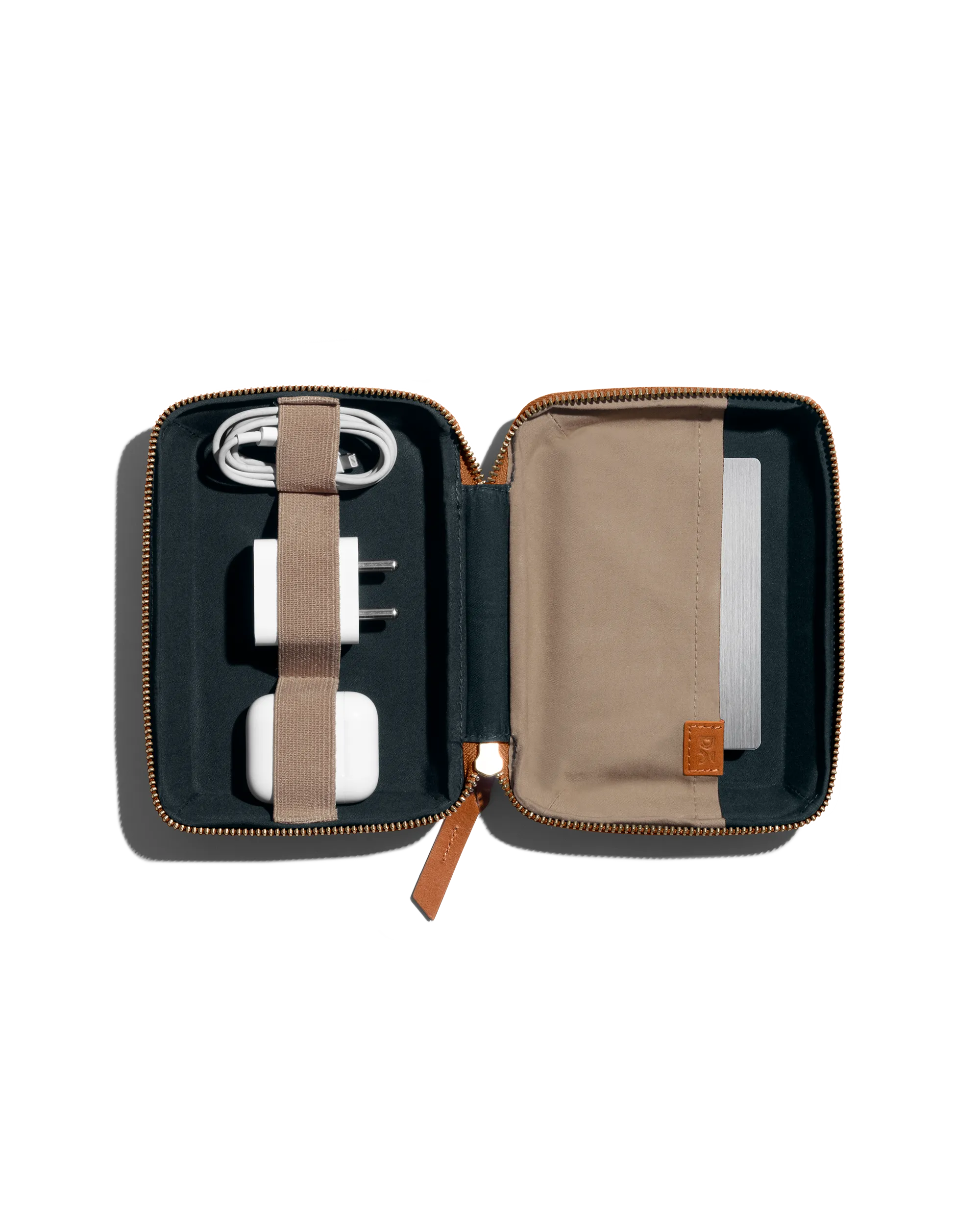 Marshal Mini Tech Kit Organiser -Leatherite - Tan