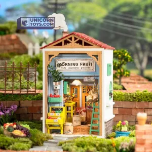 Morning Fruit Store | Robotime Rolife Mini Town DS009 DIY Dollhouse Miniatures Kit