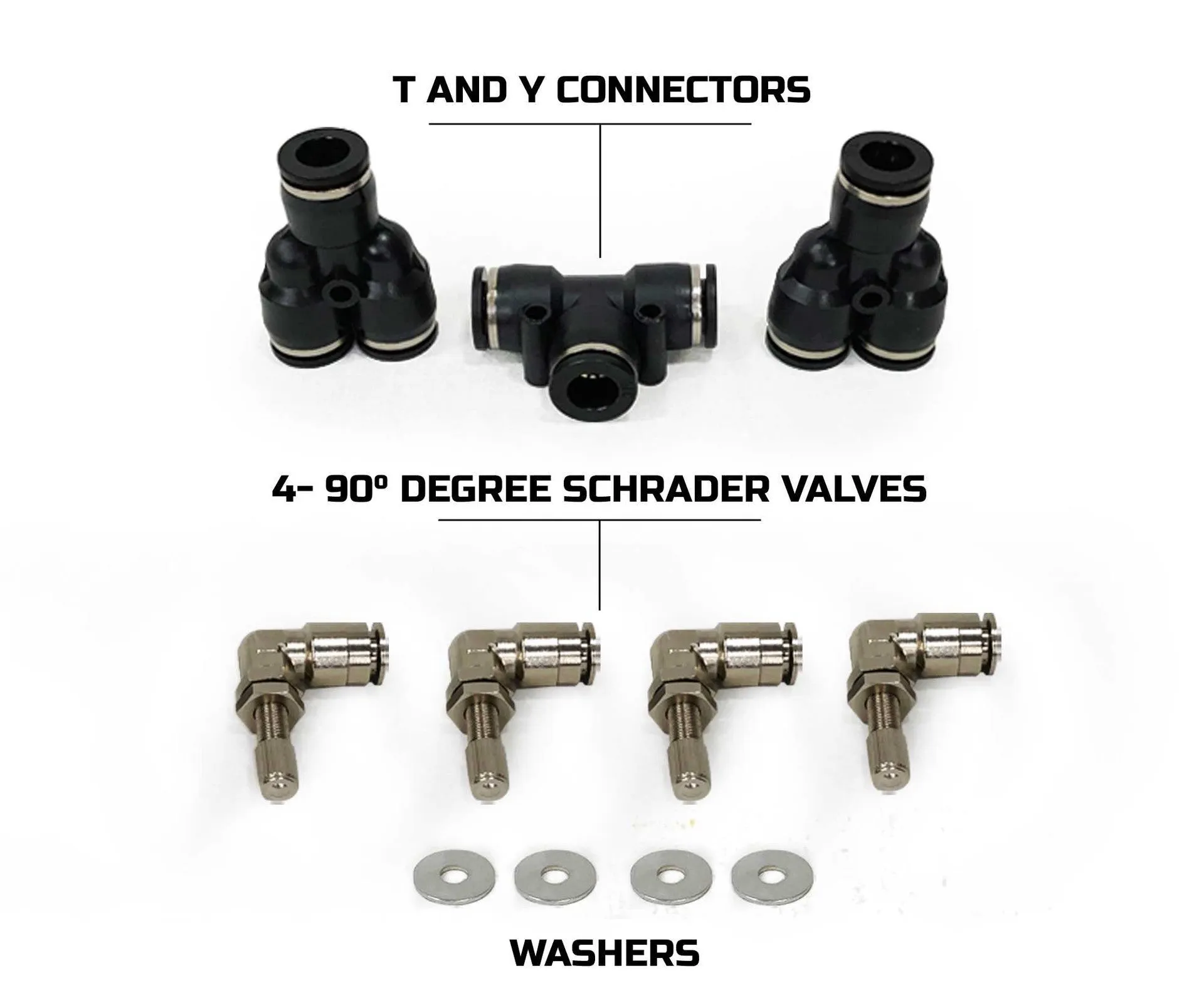 Overland Vehicle Systems 4 Tire Inflation System - Jeep Wrangler JK & JKU Engine Bay Mount Driver Side Front