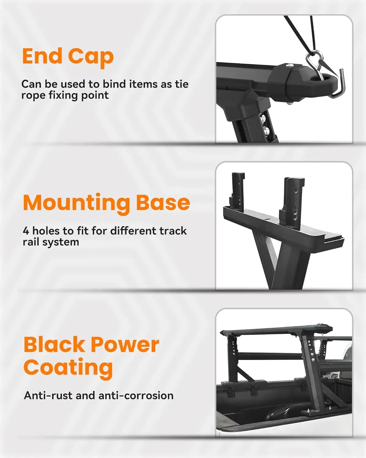 Truck Bed Rack for Truck w/Inner Rail System