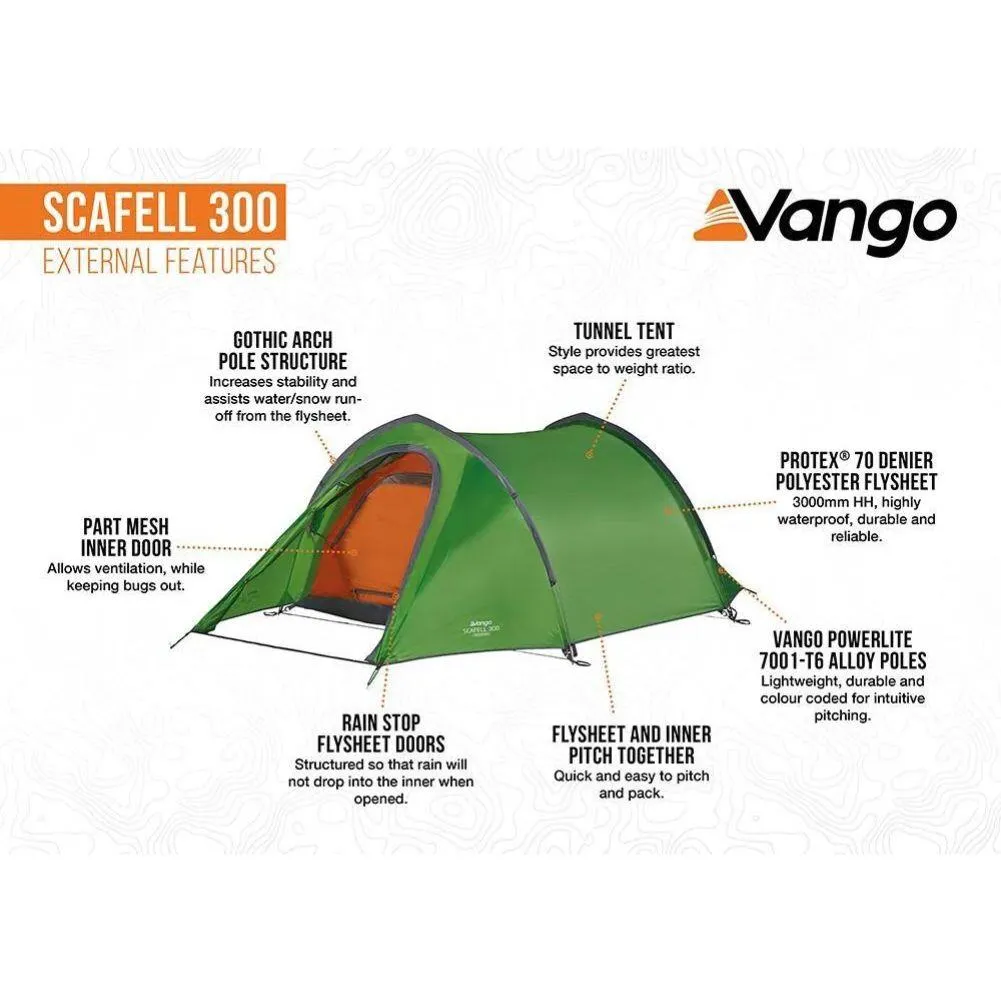 Vango Scafell 300 Tent - 3 Man Trekking Tent