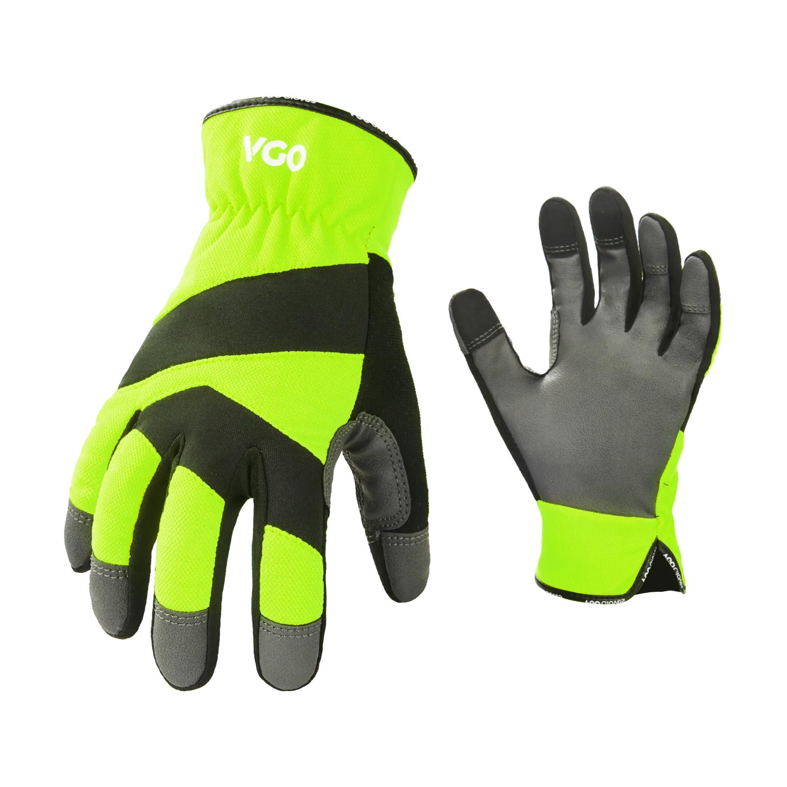 VGO 1 Pair Safety Work Gloves,Abrasion Resistance Gloves, Mechanics Gloves,Rigger Gloves,Light Duty(PU7741)