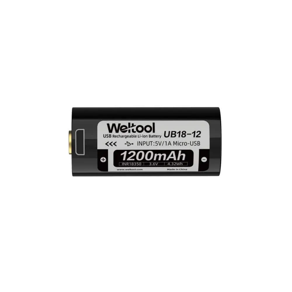 Weltool UB18-12 18350 USB Rechargeable Li-ion Battery